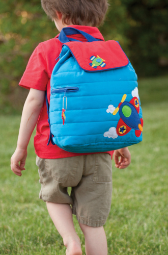 quilted airplane backpack for boys