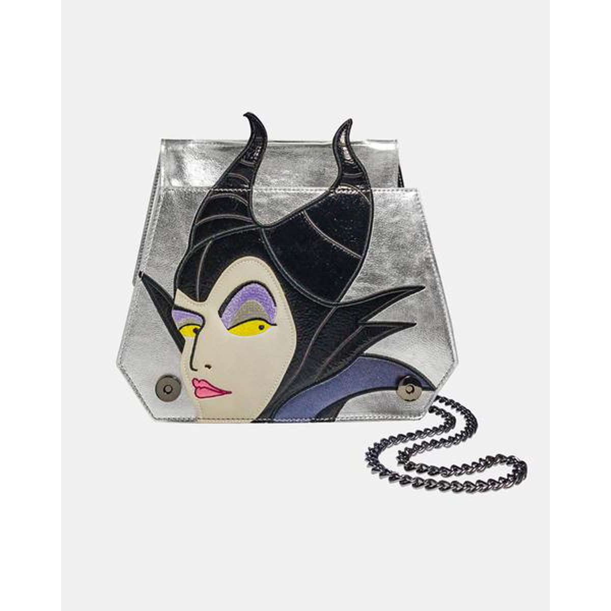 DISNEY Maleficent 2 Maleficent Character Face Shoulder Bag with Flaming  Shoulder Strap, Female, Black